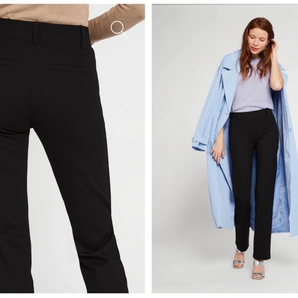 Betabrand Black Straight Leg Classic Dress Yoga Pants size Large Long 877 / 878 - Picture 2 of 5